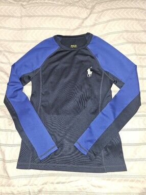 Polo by Ralph Lauren Navy and Royal Blue Crewneck Rash Guard